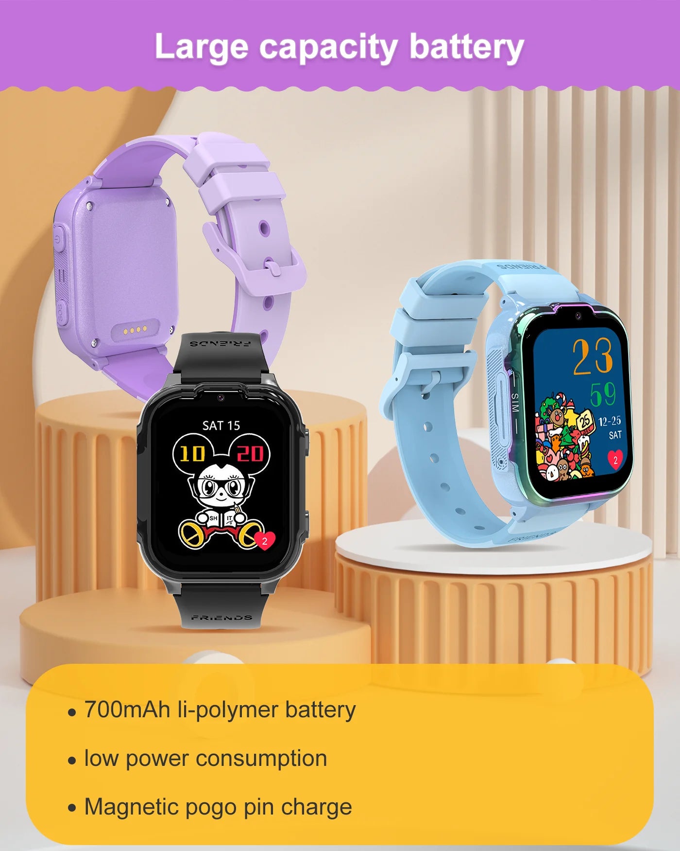 For Android Kids Smart Watch SOS GPS Location Video Call Sim Card For Children SmartWatch Camera Waterproof Watch For Boys Girls