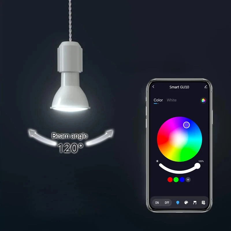 GU10 LED Bulb Dimmable RGB Colour Changing Smart Bulb 220V 9W Bluetooth WIFI Smart Life APP Control LED Light Bulb For Room Home