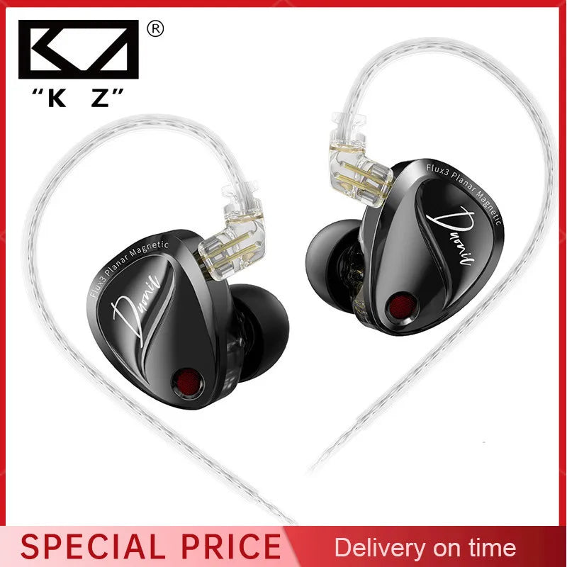KZ Duonic HiFi Earphones with Super Stroke Three Magnetic Planar Driver HM Acoustic Tuning Lossless Sound Quality IMEs