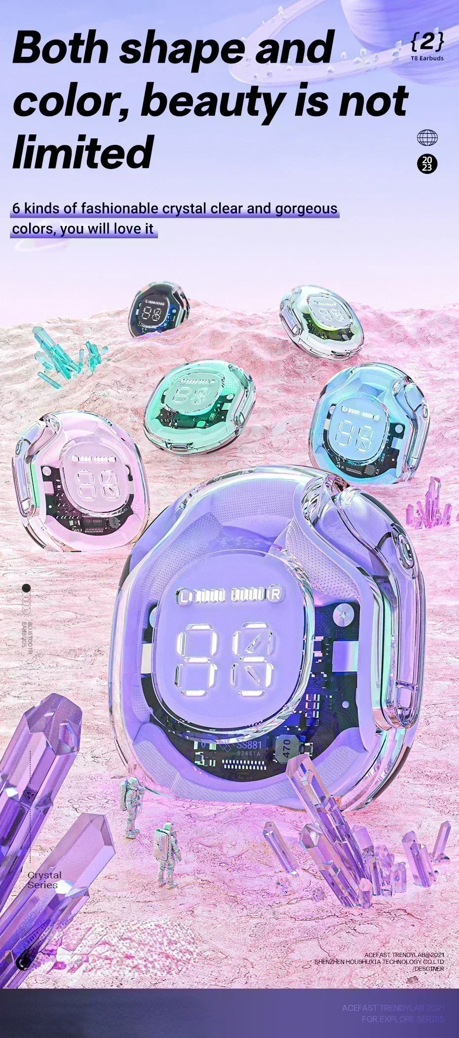 NEW T8 TWS Wireless Earphone Bluetooth 5.3 Headphones Sport Gaming Headsets Noise Reduction Earbuds