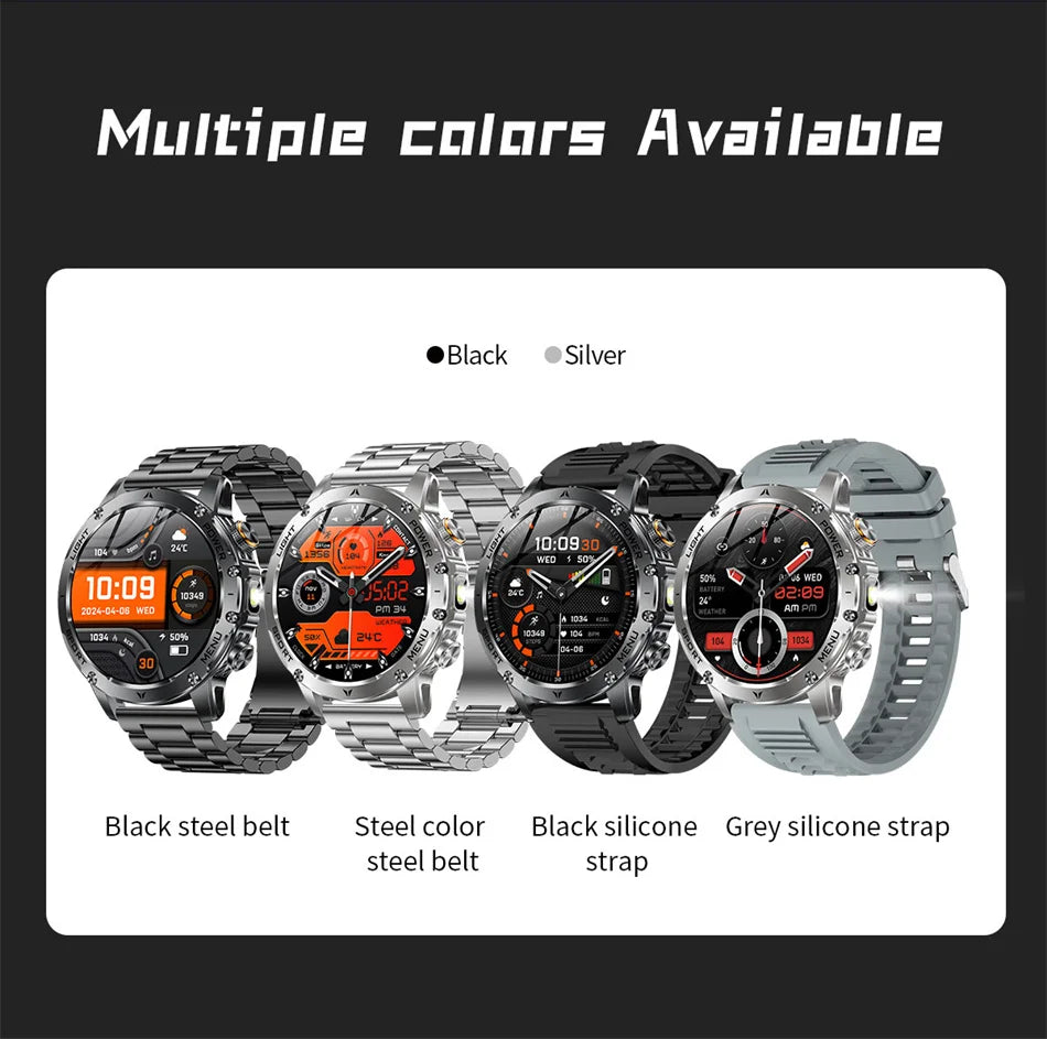 2025 New Military T-Rex3 Ultra 1000mAh Battery swim Smart watch tracker 5ATM Waterproof Heart Rate Sports tracker Smartwatch Men
