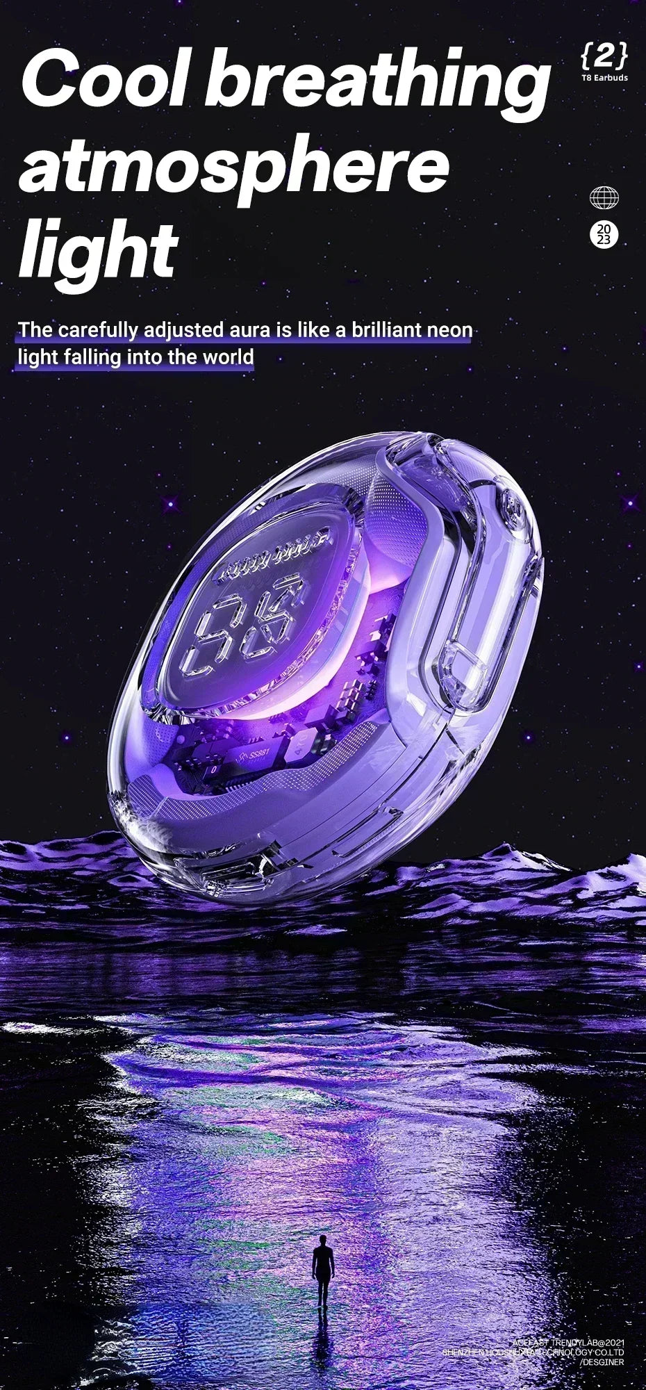 NEW T8 TWS Wireless Earphone Bluetooth 5.3 Headphones Sport Gaming Headsets Noise Reduction Earbuds