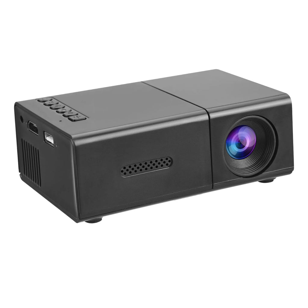 Manual Compact Projector 1080P Adjustable Auto Keystone Correction LED Movie Projector with Stereo Speaker Remote Control