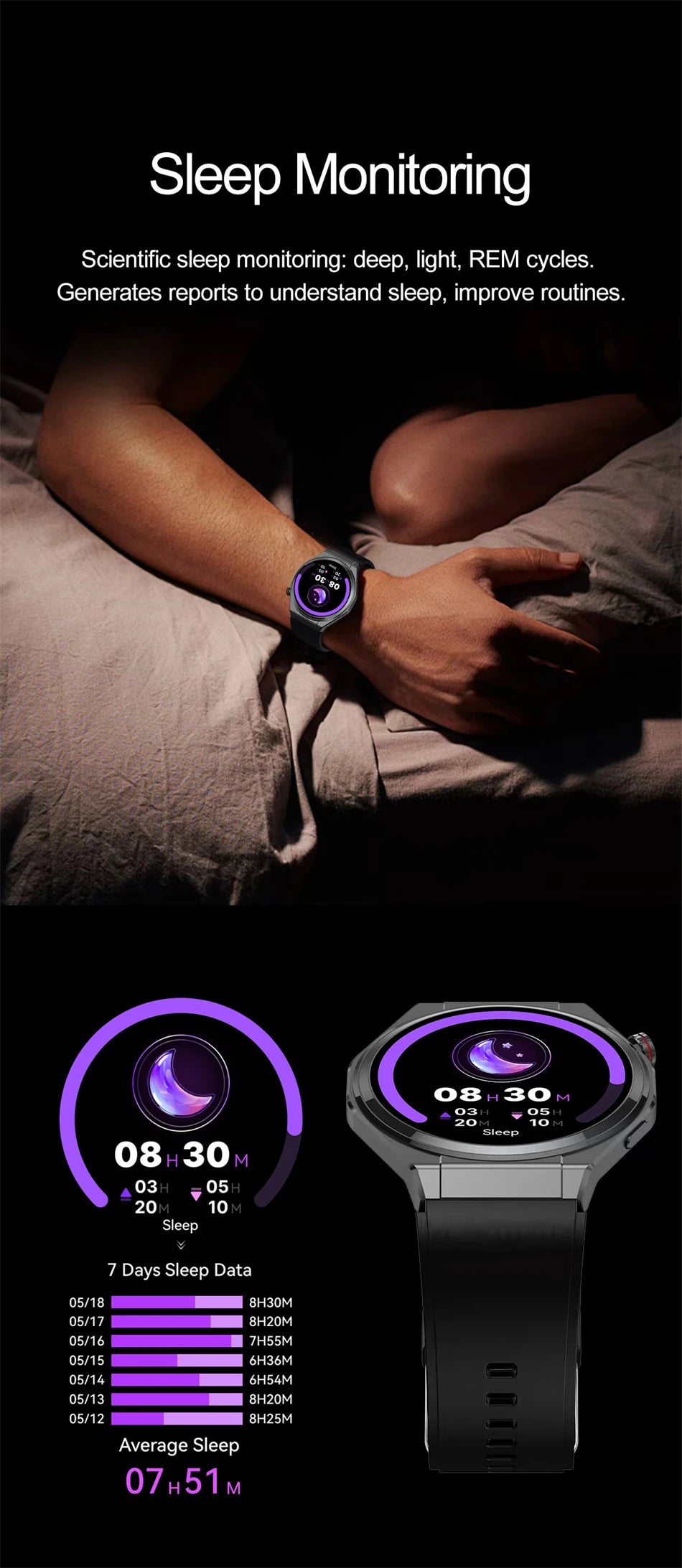 New Ultra Thin Smart Watch Men HD AMOLED 150+Sports NFC GPS Track IP68 Waterproof Health Monitor Bluetooth Call Smartwatch Woman