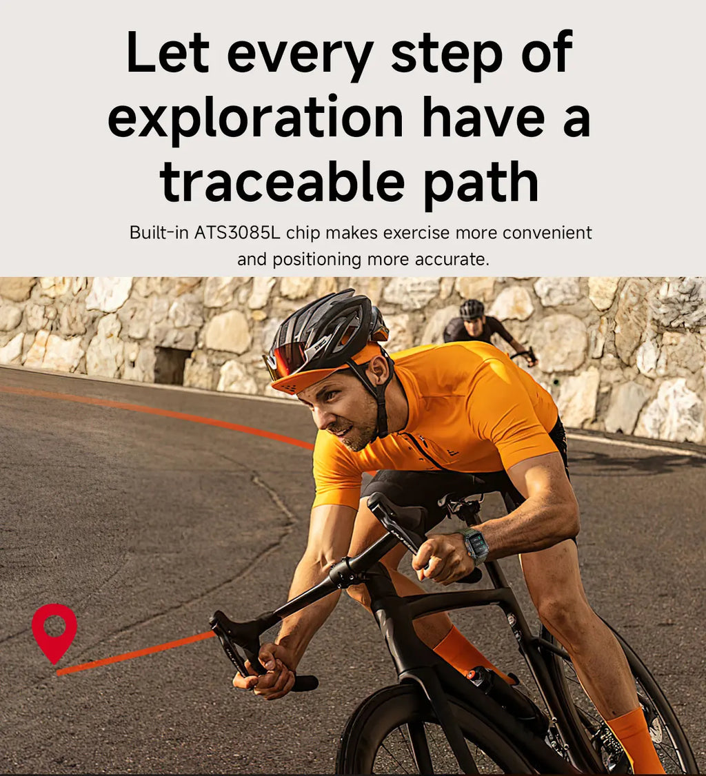 New Military Outdoor Sports GPS Smart Watch Men Built-in GPS Compass 10ATM Waterproof Swim Heart rate Bluetooth Call SmartWatch - Clear Quartz Market