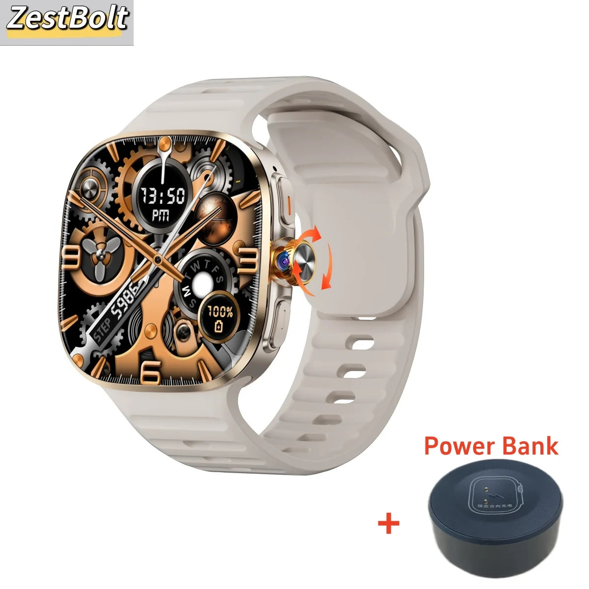 M99 Smartwatch 5G With 2.4inch Amoled Screen 900W Rotating Camera WIFI GPS Position Compass NFC Bluetooth Smart Watch Men Women