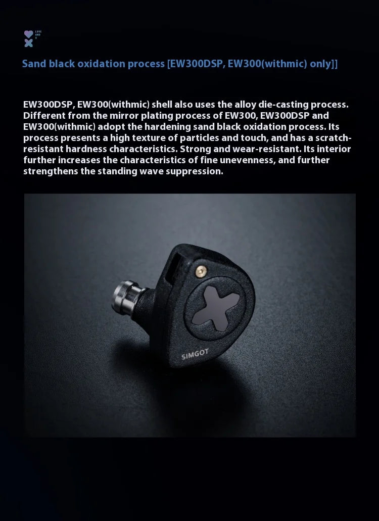 SIMGOT EW300 Gaming Earphones Wired In Ear HiFi DSP 1DD+1PLANAR+1PZT Anti Interference Monitor Headphones PC Esports Earbuds