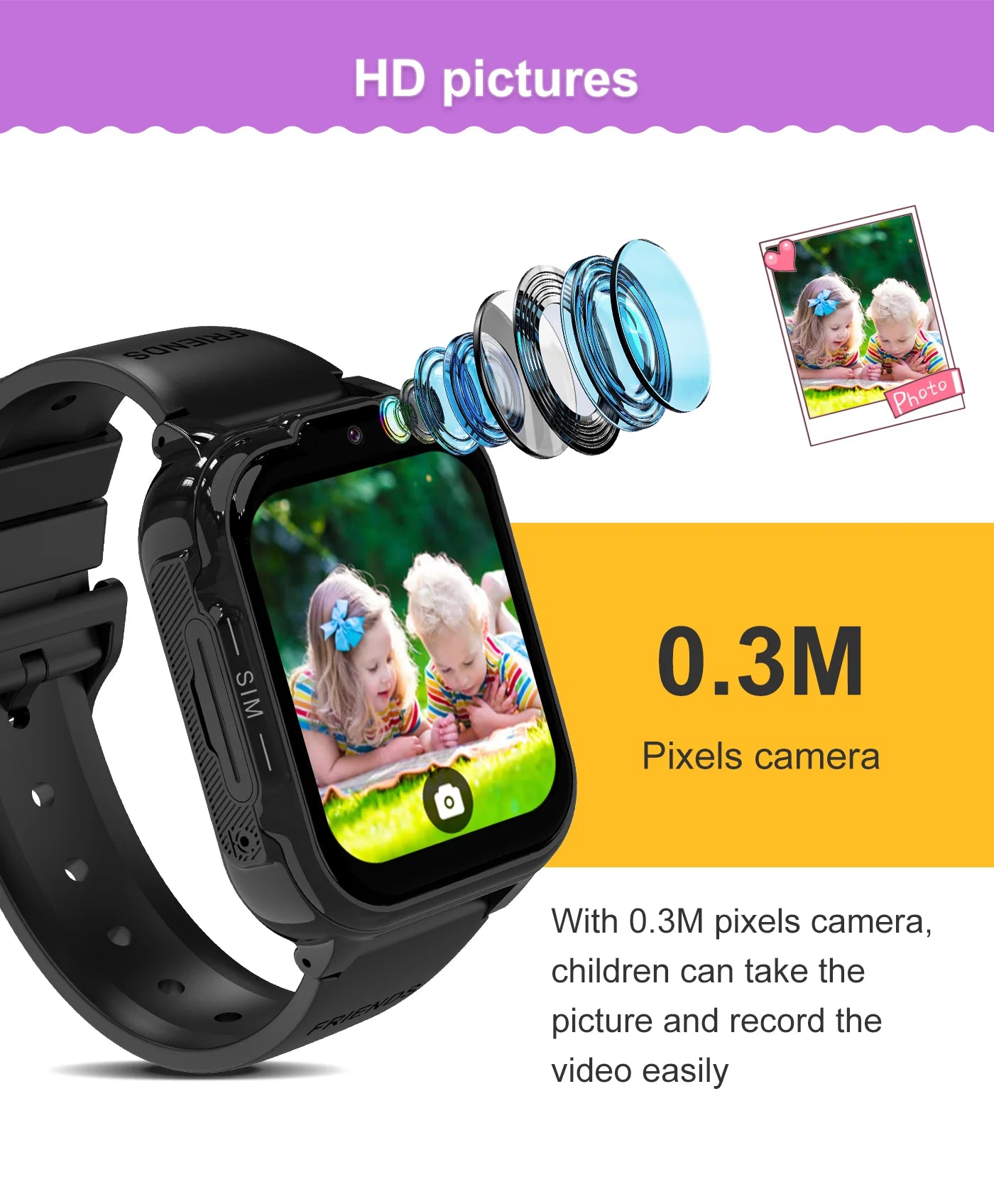For Android Kids Smart Watch SOS GPS Location Video Call Sim Card For Children SmartWatch Camera Waterproof Watch For Boys Girls