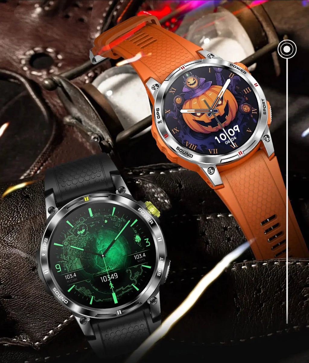 2025New GPS Bluetooth Call Smart Watch Men AMOLED HD Screen Heart Rate IP68 Waterproof Outdoor Sports Smartwatch For Android iOS