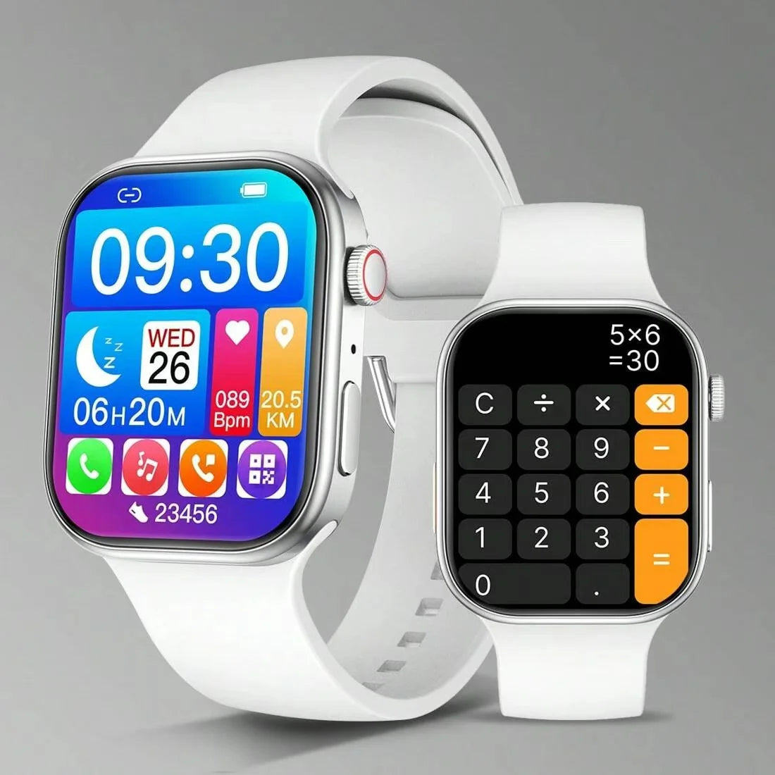 2.02 Inch HD Smartwatch, 1 Count Fashionable Smartwatch with BT Calling & Check Weather, Sports Tracking Smartwatch for Android - Clear Quartz Market