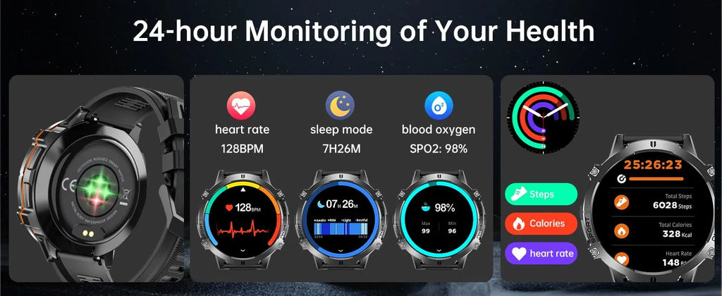 OUKITEL BT13 SmartWatch for Men 1.73" AMOLED 1000mAh, AI ChatGPT Bluetooth Calls Blood Oxygen Health Monitoring Fitness Watch