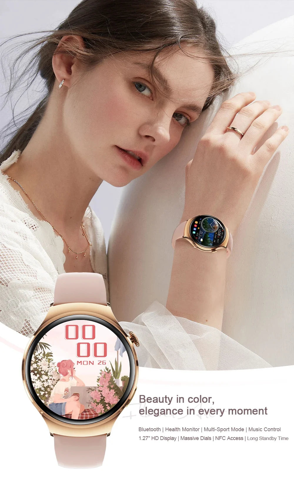 2025 New Xiaomi SmartWatch HD AMOLED Screen NFC Heart Rate Bluetooth Call Custom Dial Lady Sports Watch