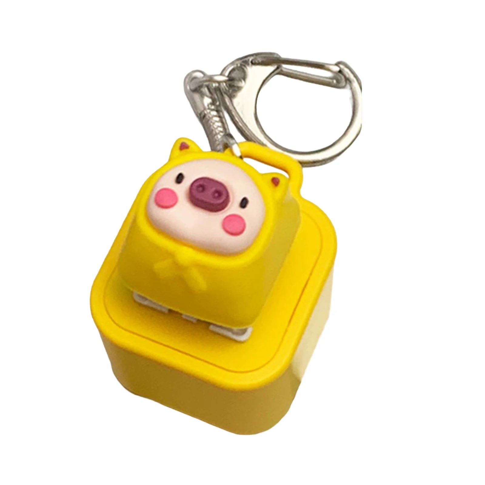 Animal Keyboard Fidget Toy with Sound Light Decompression Toys Keyboard Clicker Keychain for Adults Stress Relief Sensory Toy