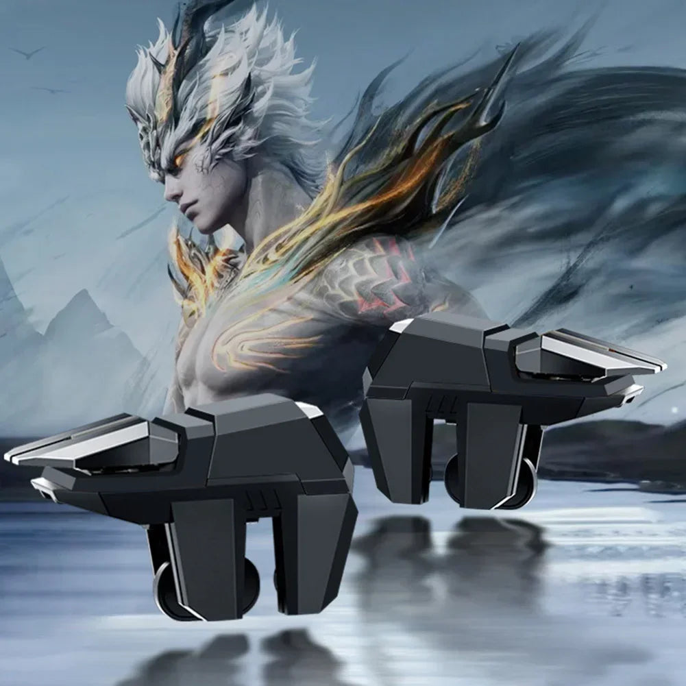 1 Pair PUBG Mobile Game Controller 4/6-Finger Linked Shooting Game Mechanical Trigger Physical Auxiliary Gaming Gear