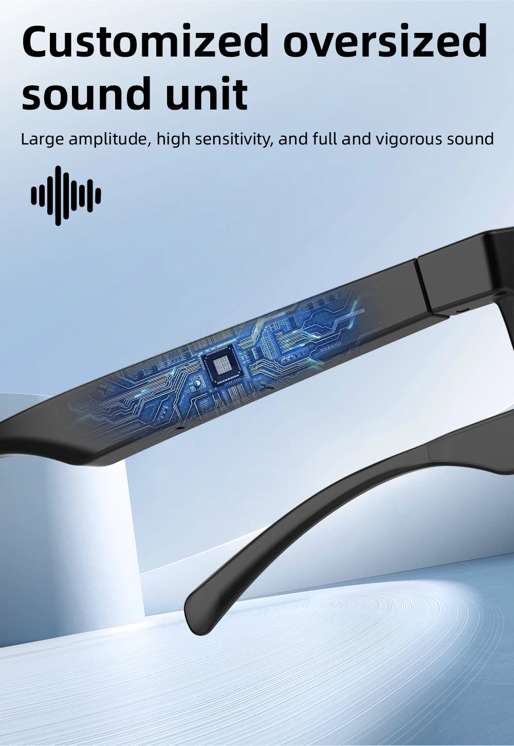 F02 Semi Frame Wireless Bluetooth Glasses Hands Free Calling Audio Streaming Lightweight Comfortable Design Budget Friendly