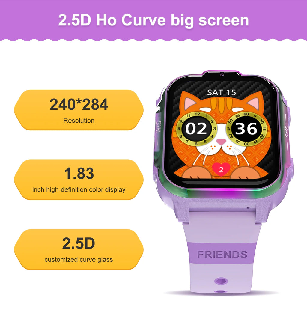 For Android Kids Smart Watch SOS GPS Location Video Call Sim Card For Children SmartWatch Camera Waterproof Watch For Boys Girls