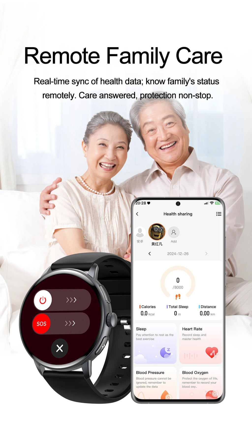 2026 New Professional Health Smart Watch Health Blood oxygen Pressure Uric Acid Blood lipid ECG Sports Call watch For Man Women - Clear Quartz Market