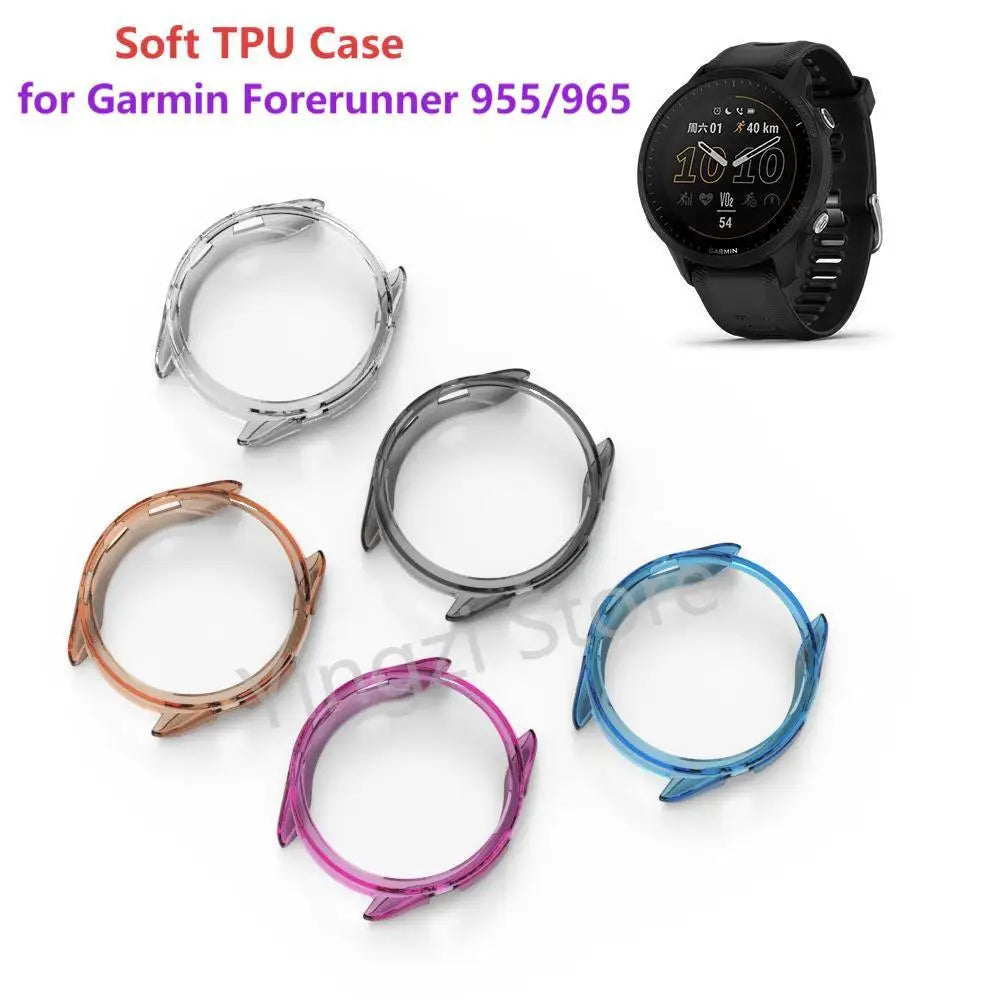 Soft TPU Hollow Case for Garmin Forerunner 955 965 Samrt Watch Strap Cover Bumper Frame for Garmin Forerunner955 965 Accessories