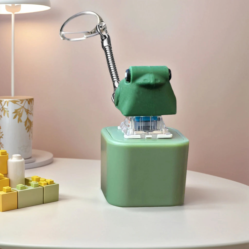 Animal Keyboard Fidget Toy with Sound Light Decompression Toys Keyboard Clicker Keychain for Adults Stress Relief Sensory Toy