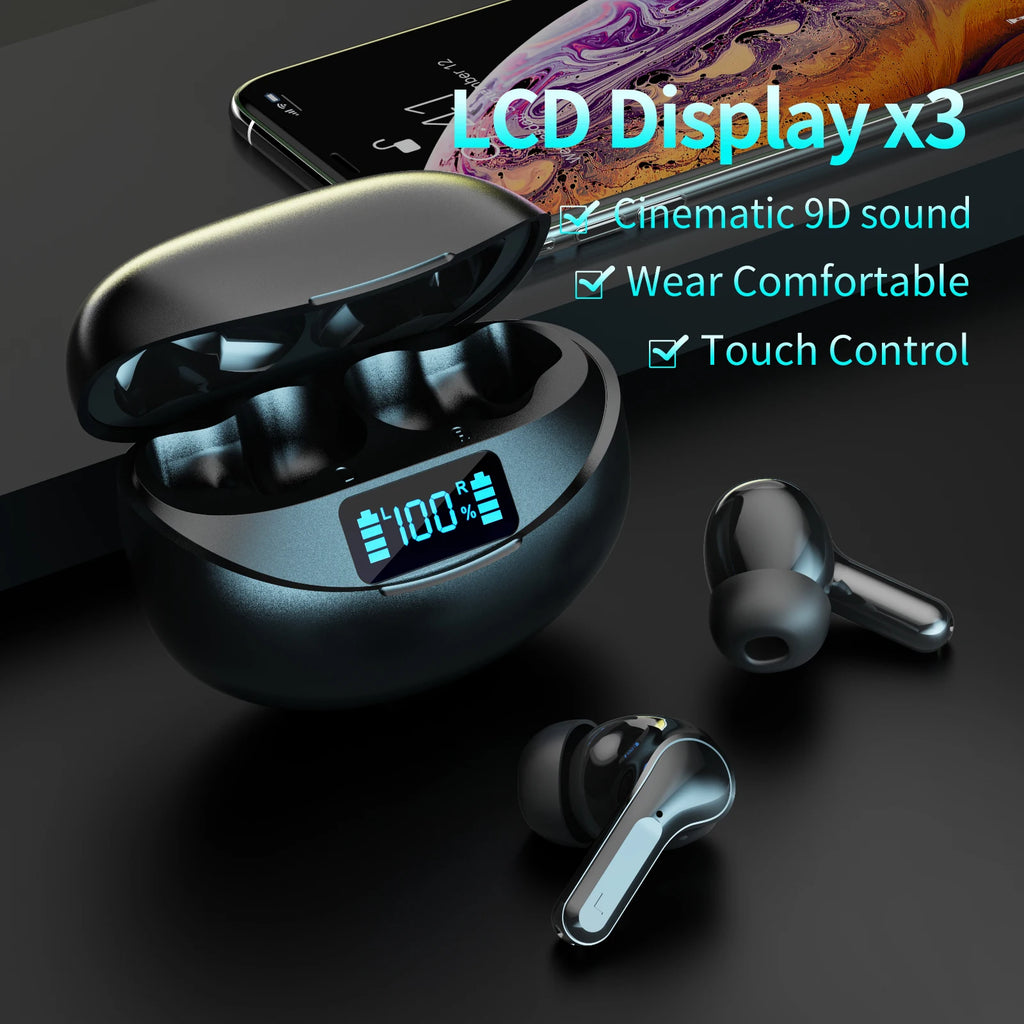 BLAST! i17 TWS ENC Earphones Noise Cancellation Wireless Headphones Bluetooth 5.3 Digital Display Wireless Sports ENC headset