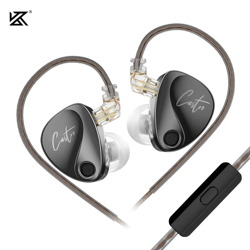 KZ Castor Wired In-Ear Earphones Dynamic Drivers High-end Bass Gaming Earphone