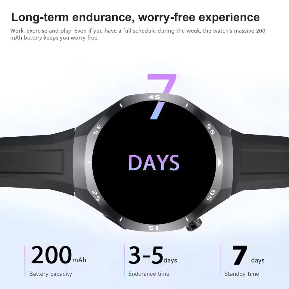 Gt5 Pro 2025 New Smart Watch Men's 1.52 HD Screen Bluetooth Talk Heart Rate Monitor Men Women NFC Outdoor Sports Smart Watch
