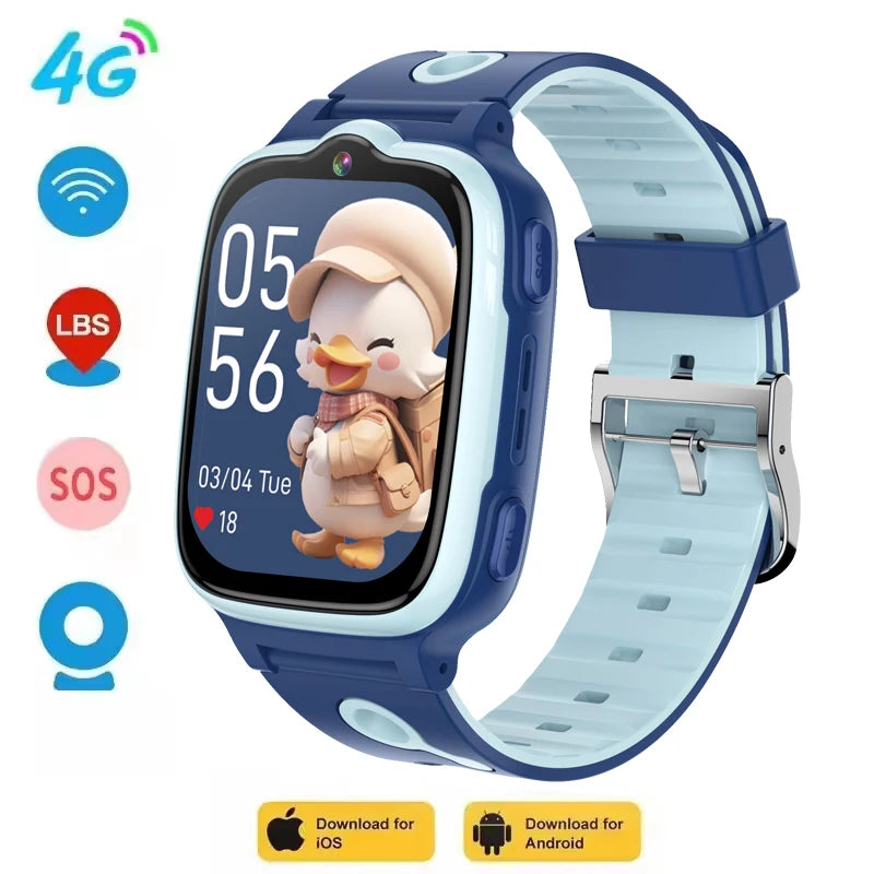 For Android Kids Smart Watch SOS GPS Location Video Call Sim Card For Children SmartWatch Camera Waterproof Watch For Boys Girls