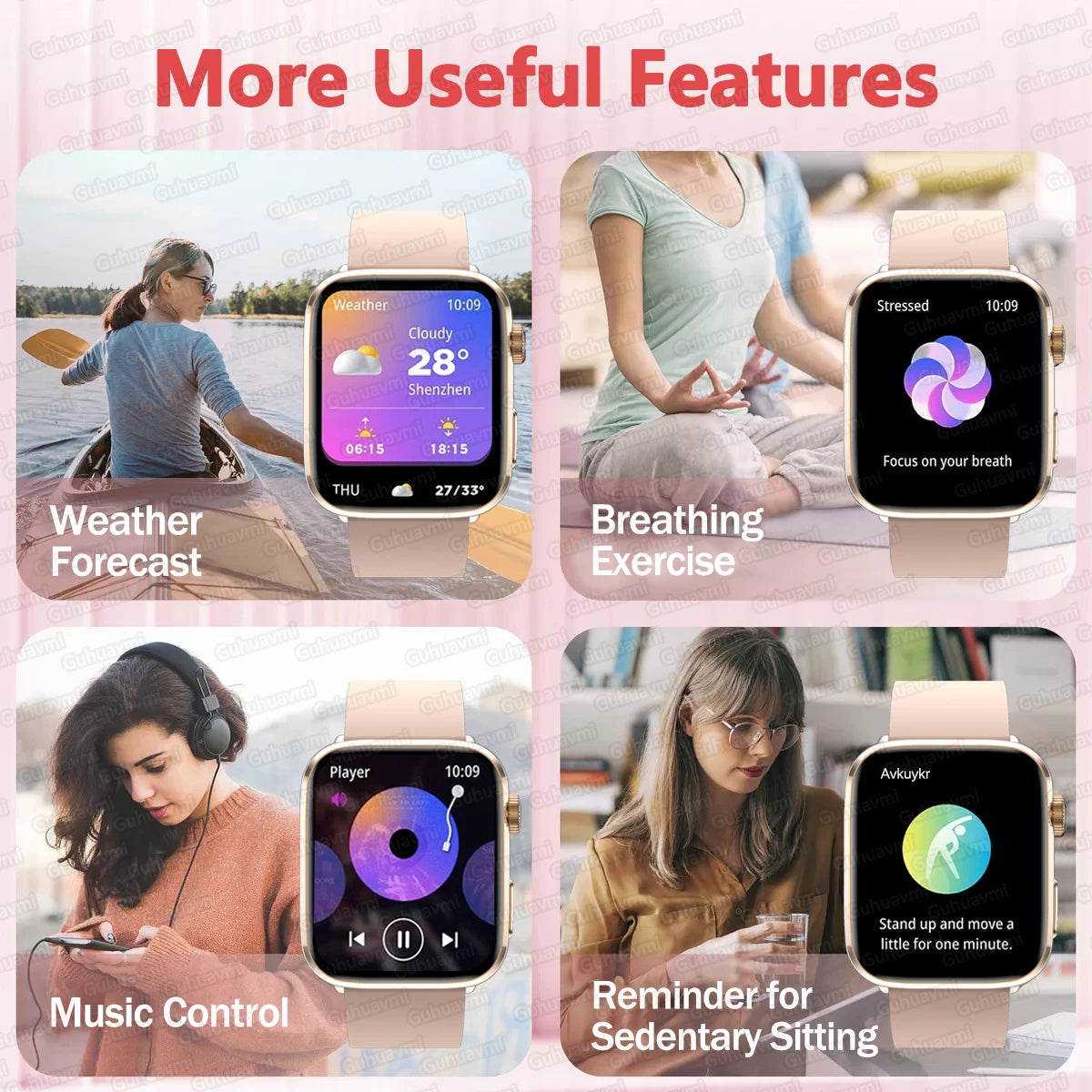 2025 New Genuine NFC Smat Watch For Men 1.85"AMOLED Screen Blood Pressure Heart Rate Female Health Waterproof Smarwatches Ladies