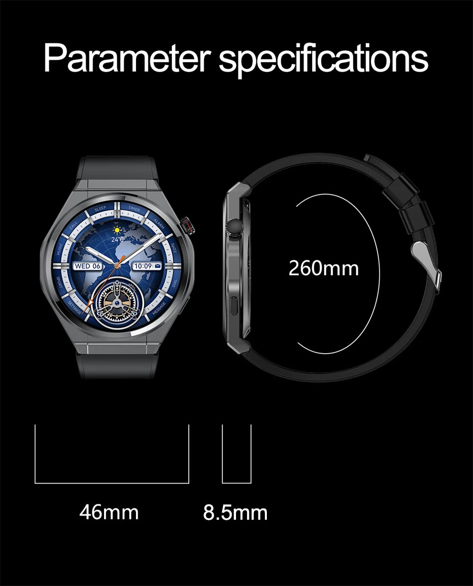 New Ultra Thin Smart Watch Men HD AMOLED 150+Sports NFC GPS Track IP68 Waterproof Health Monitor Bluetooth Call Smartwatch Woman