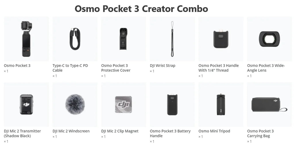 DJI Osmo Pocket 3 Vlogging Camera with 1'' CMOS&4K/120fps Video Face/Object Tracking 2" Rotatable Touchscreen Small Video Camera