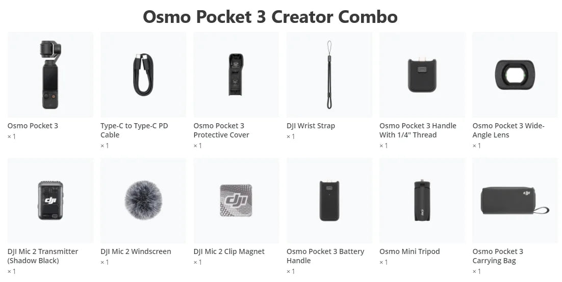 DJI Osmo Pocket 3 Vlogging Camera with 1'' CMOS&4K/120fps Video Face/Object Tracking 2" Rotatable Touchscreen Small Video Camera