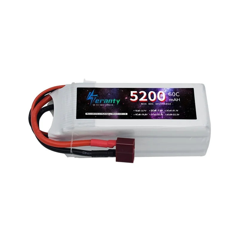 14.8v Battery 4S 5200mAh LIPO Battery 60C For Drone RC FPV Helicopter Quadcopter Racing Car 4S Rechargeable Batteries XT60/XT90 - Clear Quartz Market