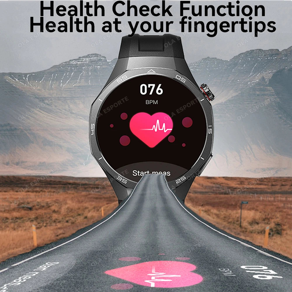 New GT5 Pro Smart Watch 2025 Men Women Heart Rate Bluetooth Call Dynamic Lsland 360*360 AMOLED Screen Waterproof Man Smartwatch