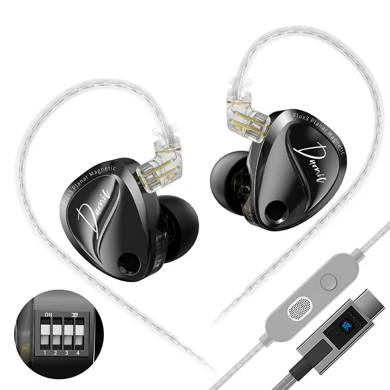KZ Duonic HiFi Earphones with Super Stroke Three Magnetic Planar Driver HM Acoustic Tuning Lossless Sound Quality IMEs