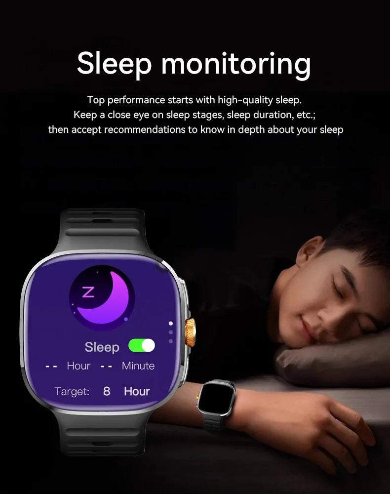 M99 Smartwatch 5G With 2.4inch Amoled Screen 900W Rotating Camera WIFI GPS Position Compass NFC Bluetooth Smart Watch Men Women - Clear Quartz Market