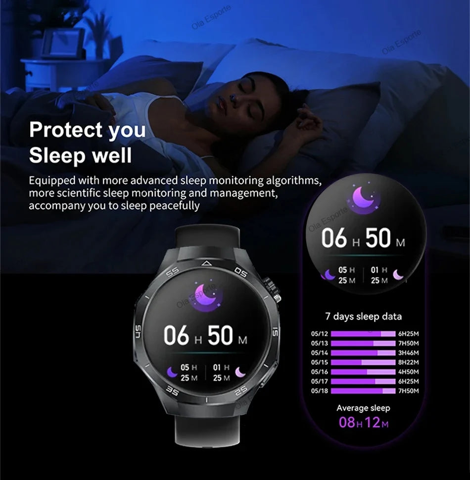 2025 New For Android ios Smart Watch Men HD AMOLED Screen GPS Motion trajectory Heart Rate Bluetooth Calls SmartWatch Waterproof