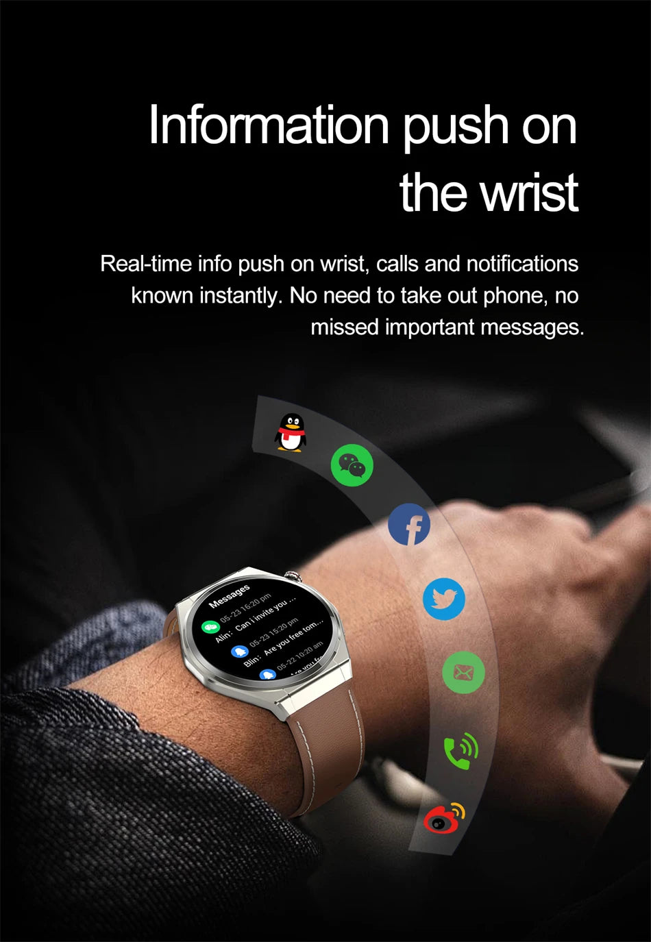 New Ultra Thin Smart Watch Men HD AMOLED 150+Sports NFC GPS Track IP68 Waterproof Health Monitor Bluetooth Call Smartwatch Woman