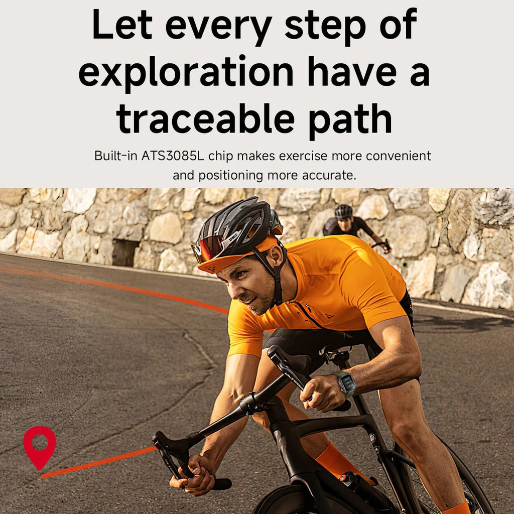 New Smart Watch Built-in Dual-frequency GPS Wireless Call 3ATM Waterproof  LED Flashlight Compass Men's Outdoor Sport Smartwatch