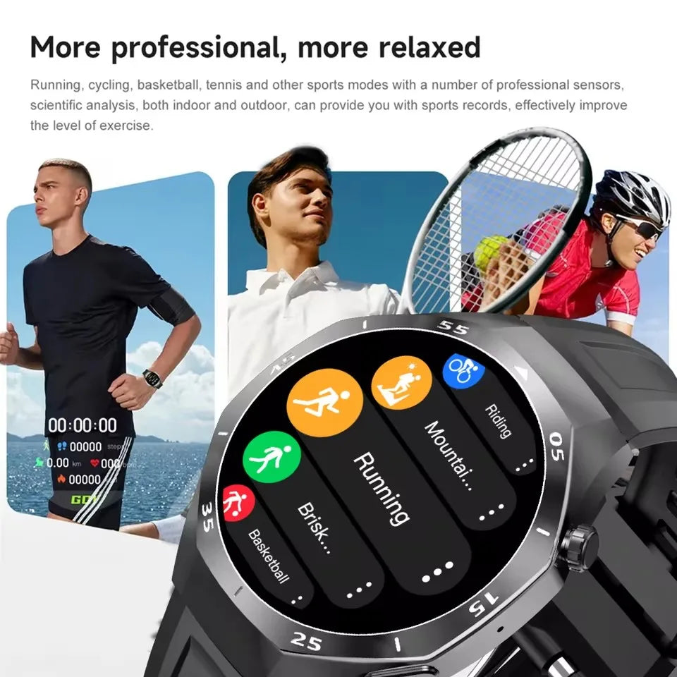 Gt5 Pro 2025 New Smart Watch Men's 1.52 HD Screen Bluetooth Talk Heart Rate Monitor Men Women NFC Outdoor Sports Smart Watch