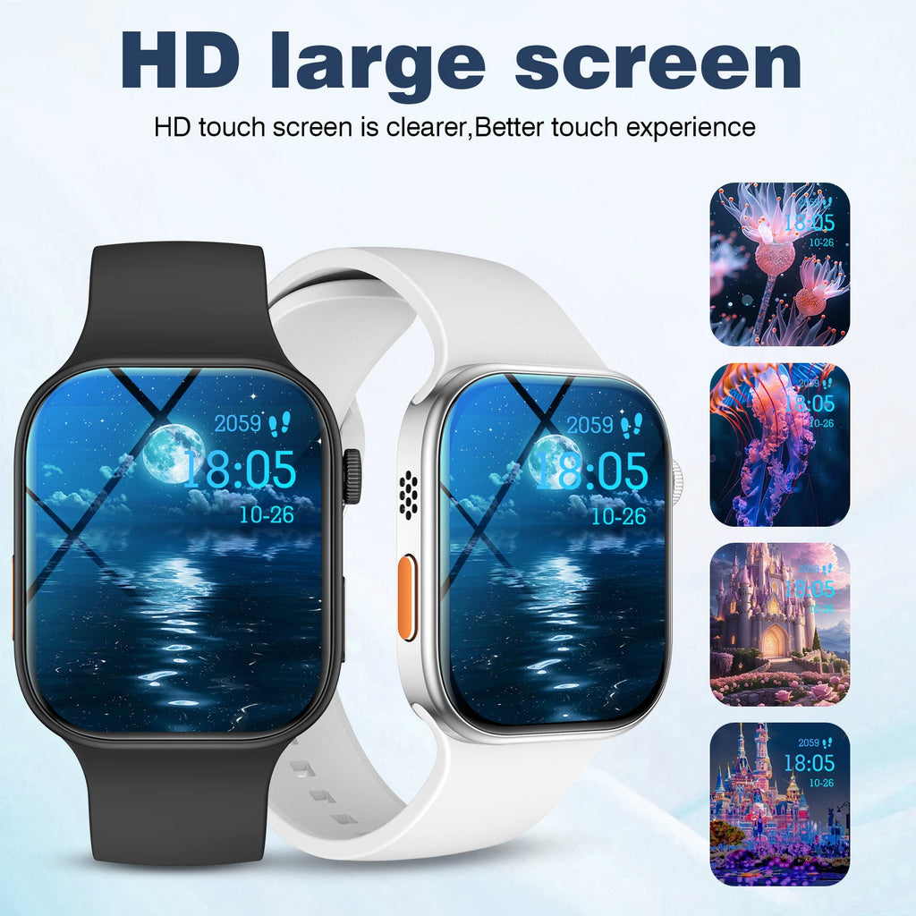 2.02 Inch HD Smartwatch, 1 Count Fashionable Smartwatch with BT Calling & Check Weather, Sports Tracking Smartwatch for Android - Clear Quartz Market