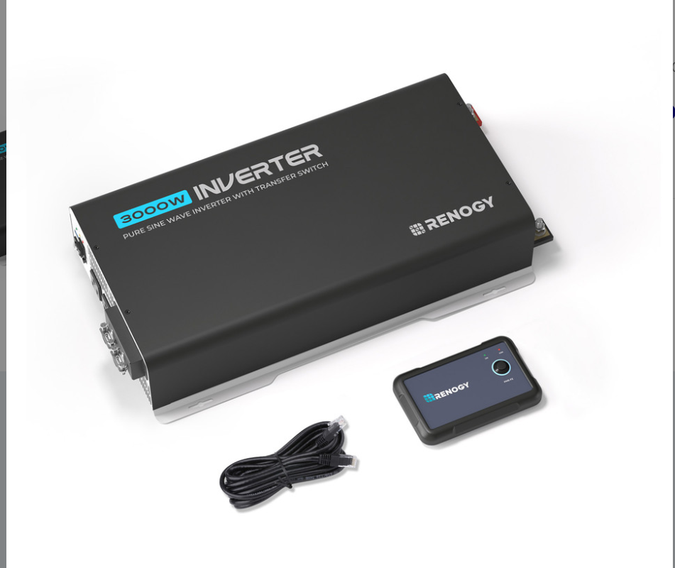 PUH - 12V 3000W Pure Sine Wave Inverter with UPS Transfer Switch and Built-in Bluetooth