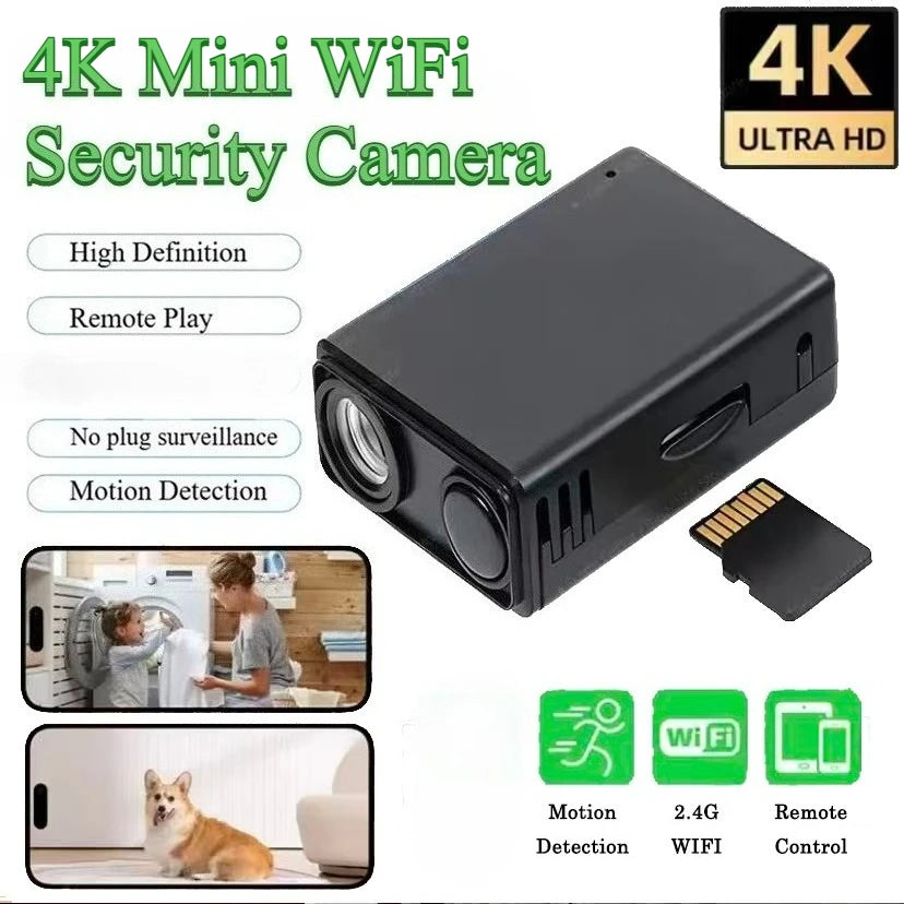 2025 Security Camera 4K Mini WiFi Monitor wireless smart Remote Motion Detecting Surveillance safety Protection Indoor detection