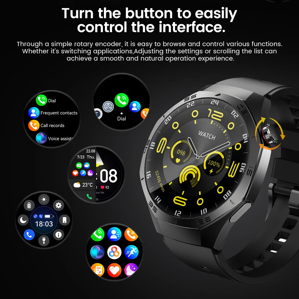 Gt5 Pro 2025 New Smart Watch Men's 1.52 HD Screen Bluetooth Talk Heart Rate Monitor Men Women NFC Outdoor Sports Smart Watch
