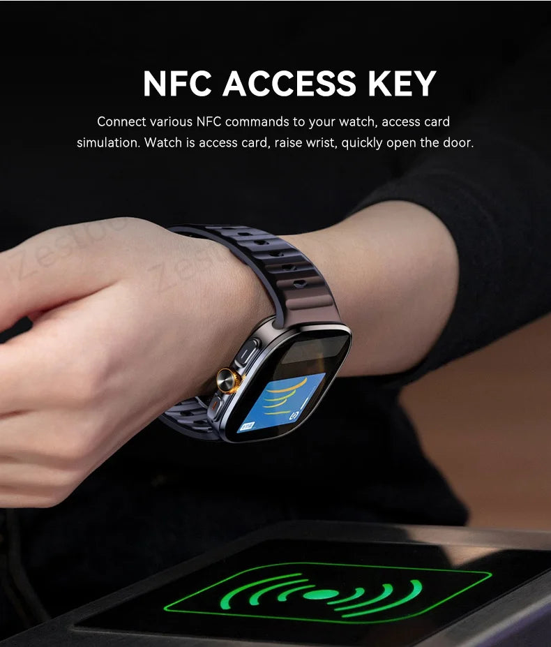 M99 Smartwatch 5G With 2.4inch Amoled Screen 900W Rotating Camera WIFI GPS Position Compass NFC Bluetooth Smart Watch Men Women - Clear Quartz Market