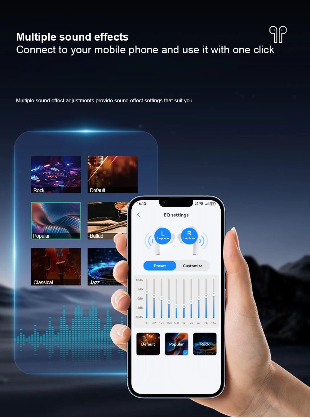 New Air Pro Wireless Bluetooth Earphones Headphones ANC Noise Reduction HiFi Sound Low Latency Earbuds HD Music Touch Headsets - Clear Quartz Market