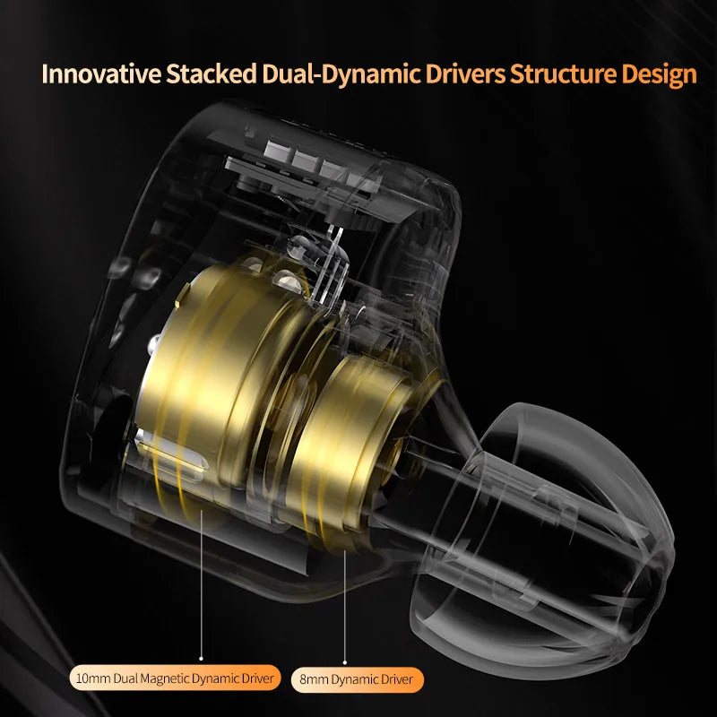 KZ Castor Wired In-Ear Earphones Dynamic Drivers High-end Bass Gaming Earphone