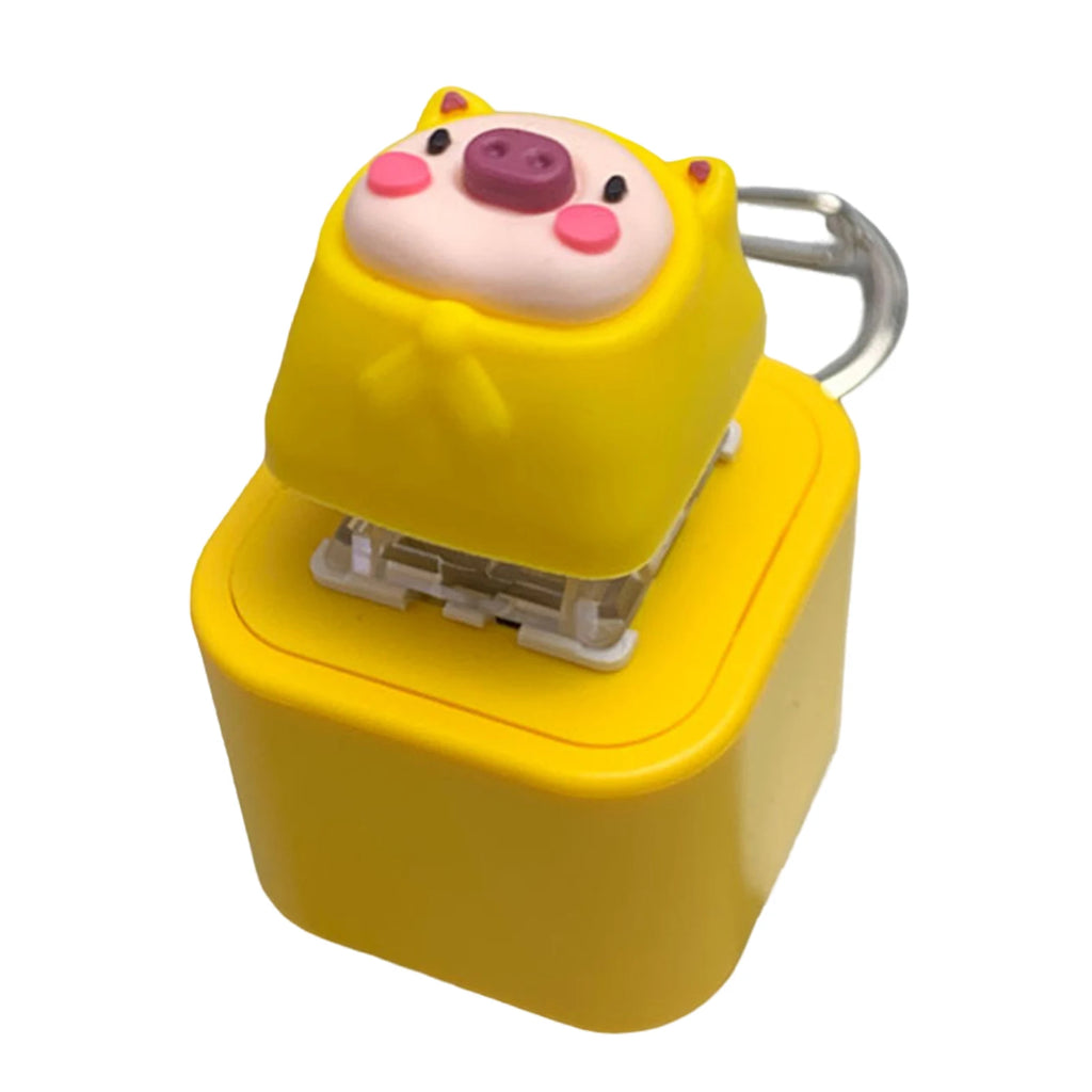 Animal Keyboard Fidget Toy with Sound Light Decompression Toys Keyboard Clicker Keychain for Adults Stress Relief Sensory Toy