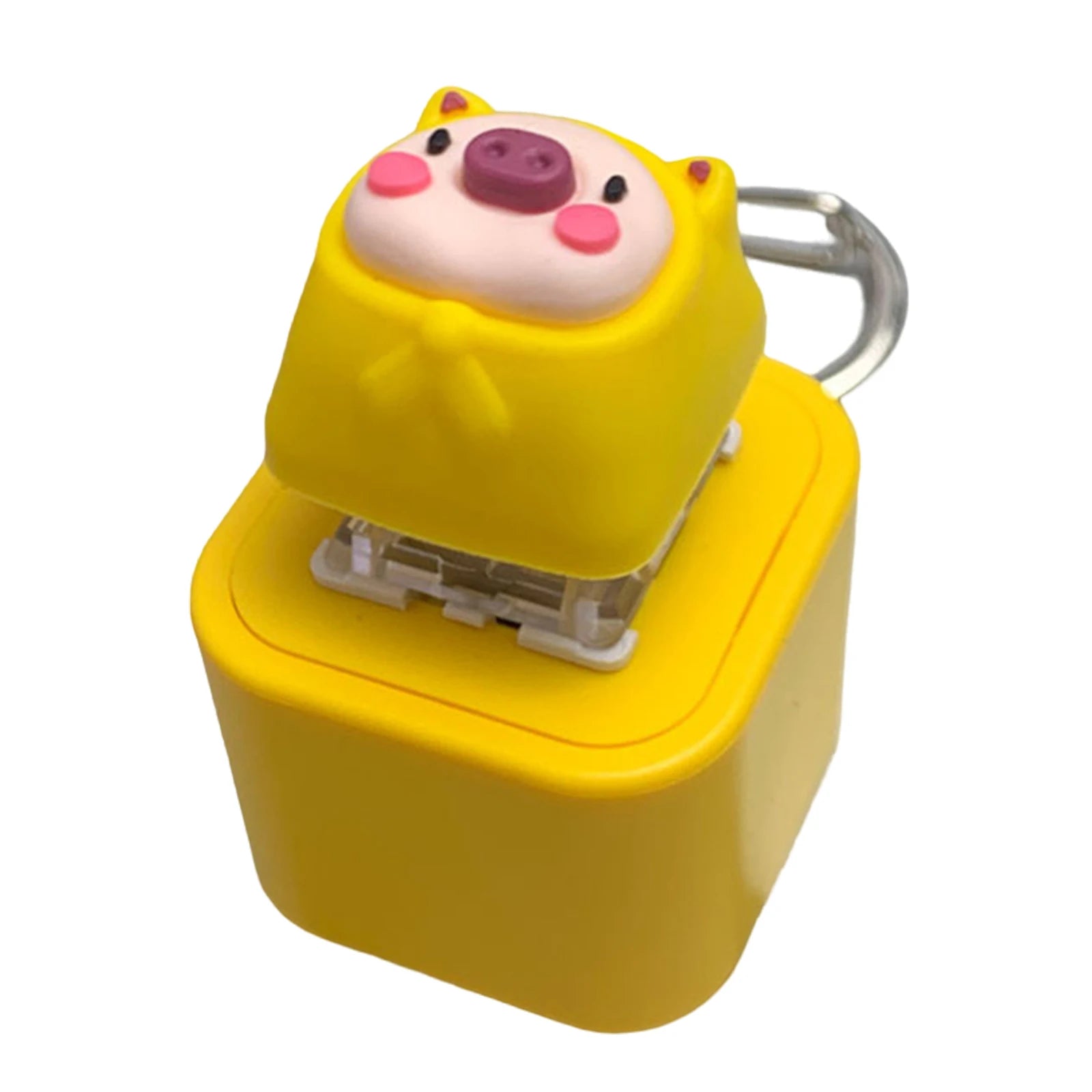 Animal Keyboard Fidget Toy with Sound Light Decompression Toys Keyboard Clicker Keychain for Adults Stress Relief Sensory Toy