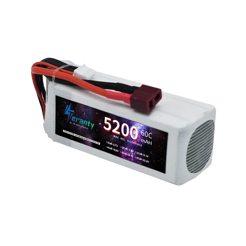 14.8v Battery 4S 5200mAh LIPO Battery 60C For Drone RC FPV Helicopter Quadcopter Racing Car 4S Rechargeable Batteries XT60/XT90 - Clear Quartz Market
