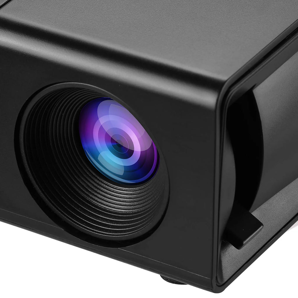 Manual Compact Projector 1080P Adjustable Auto Keystone Correction LED Movie Projector with Stereo Speaker Remote Control